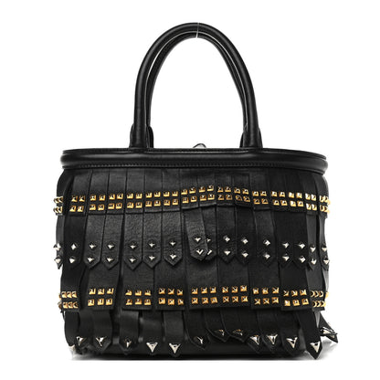 Prada Nappa Studded Fringe Tote Black 1 of 4