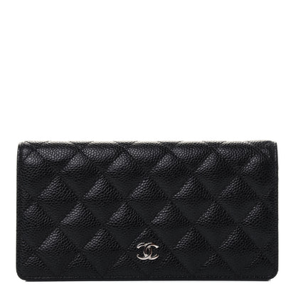 Chanel Caviar Quilted Yen Wallet Black 1 of 4