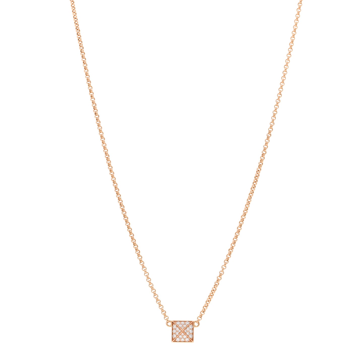 18K Rose Gold Diamond Clou d'H Pendant Necklace