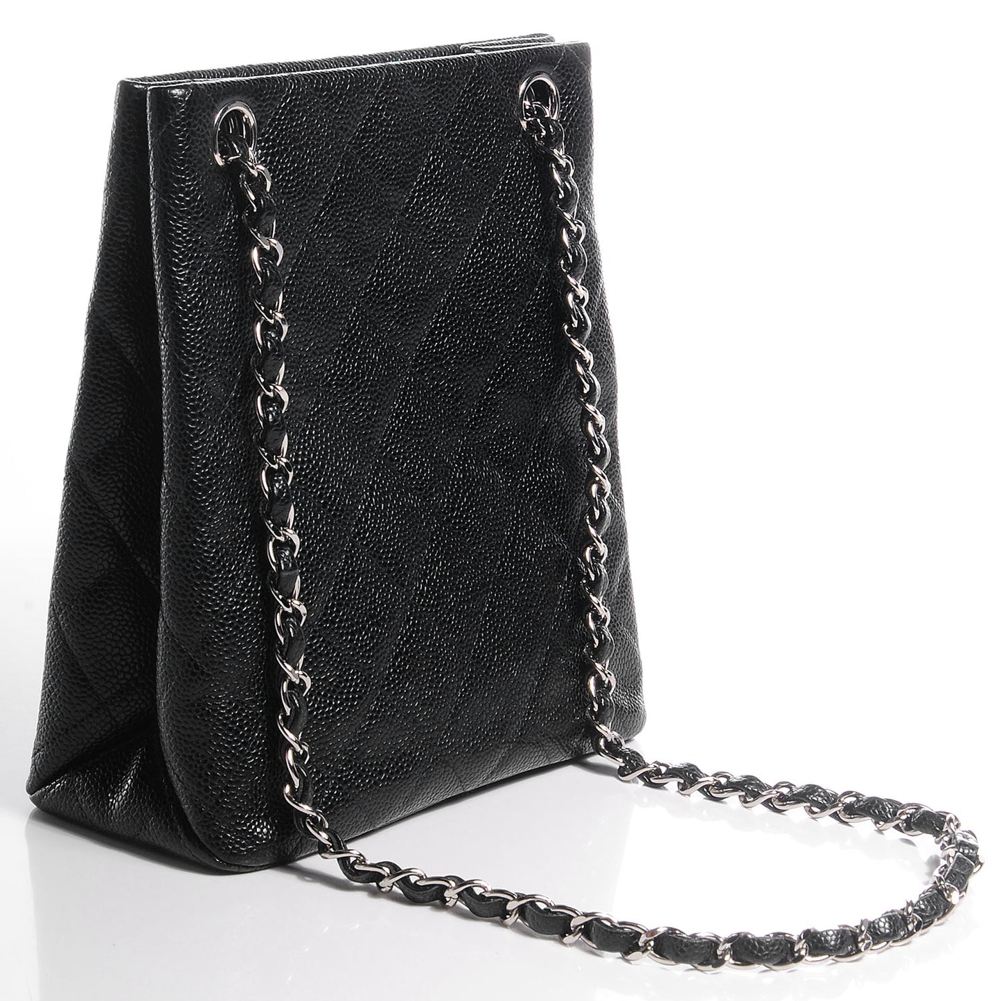 Caviar Quilted Small Shoulder Bag Black