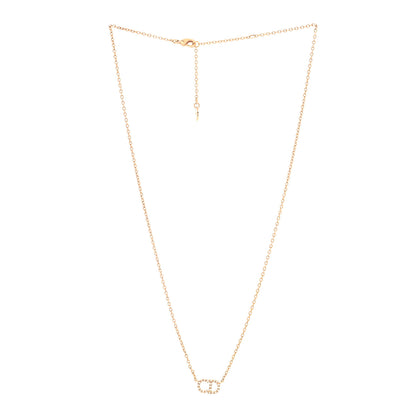 Christian Dior Metal Crystal Clair D Lune Necklace Gold 3 of 5