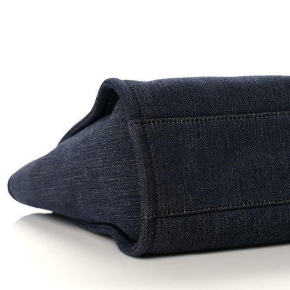 Chanel Denim Small Deauville Tote Dark Blue 8 of 9