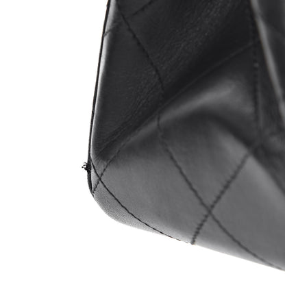 Chanel Lambskin Quilted XL Jumbo Single Flap Black 13 of 14