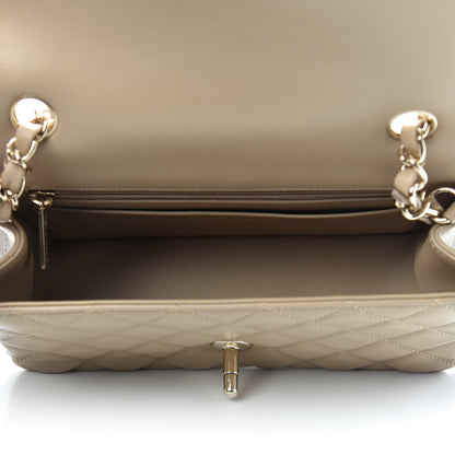 Chanel Lambskin Quilted Mini Rectangular Flap Dark Beige 5 of 10