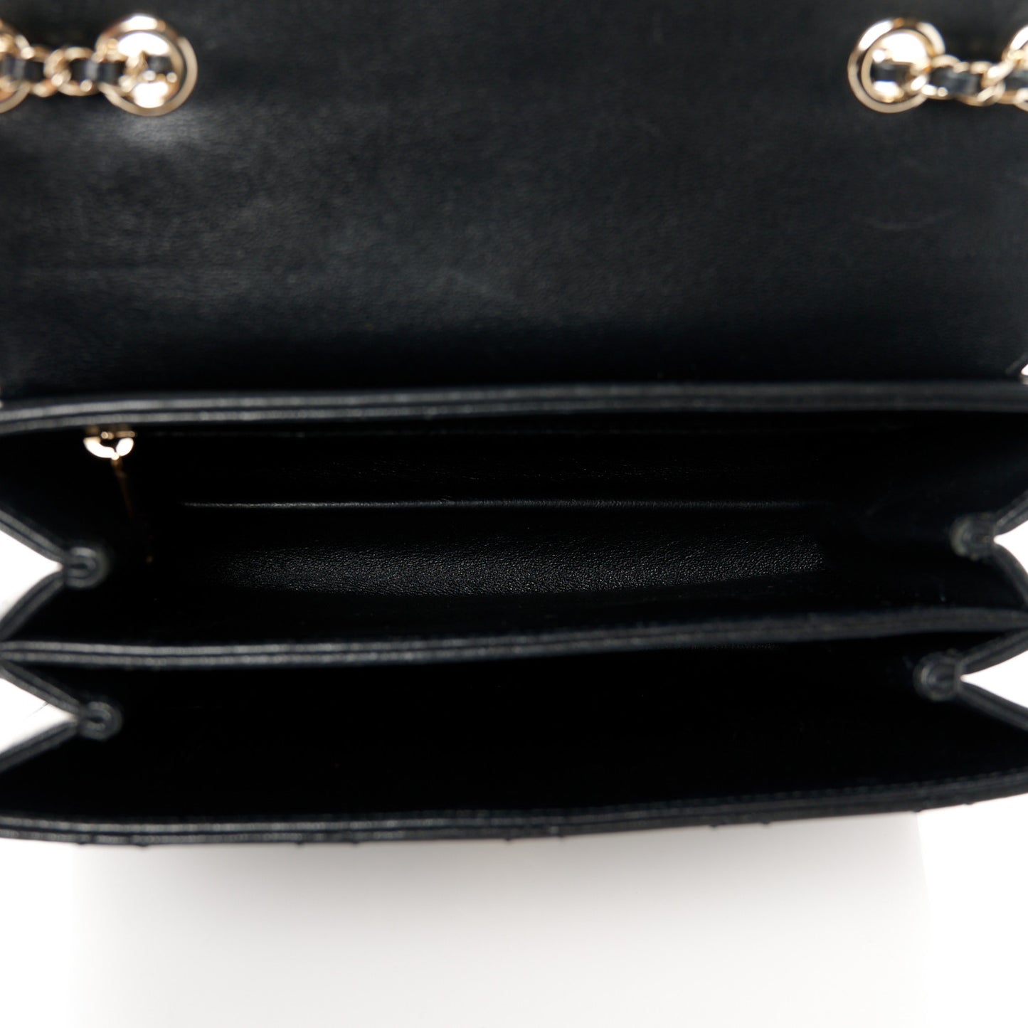 Sheepskin Quilted Beauty Lock Flap Black