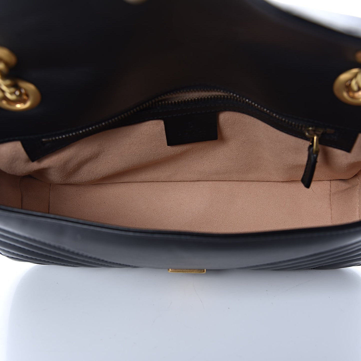 Calfskin Matelasse Small GG Marmont Shoulder Bag Black