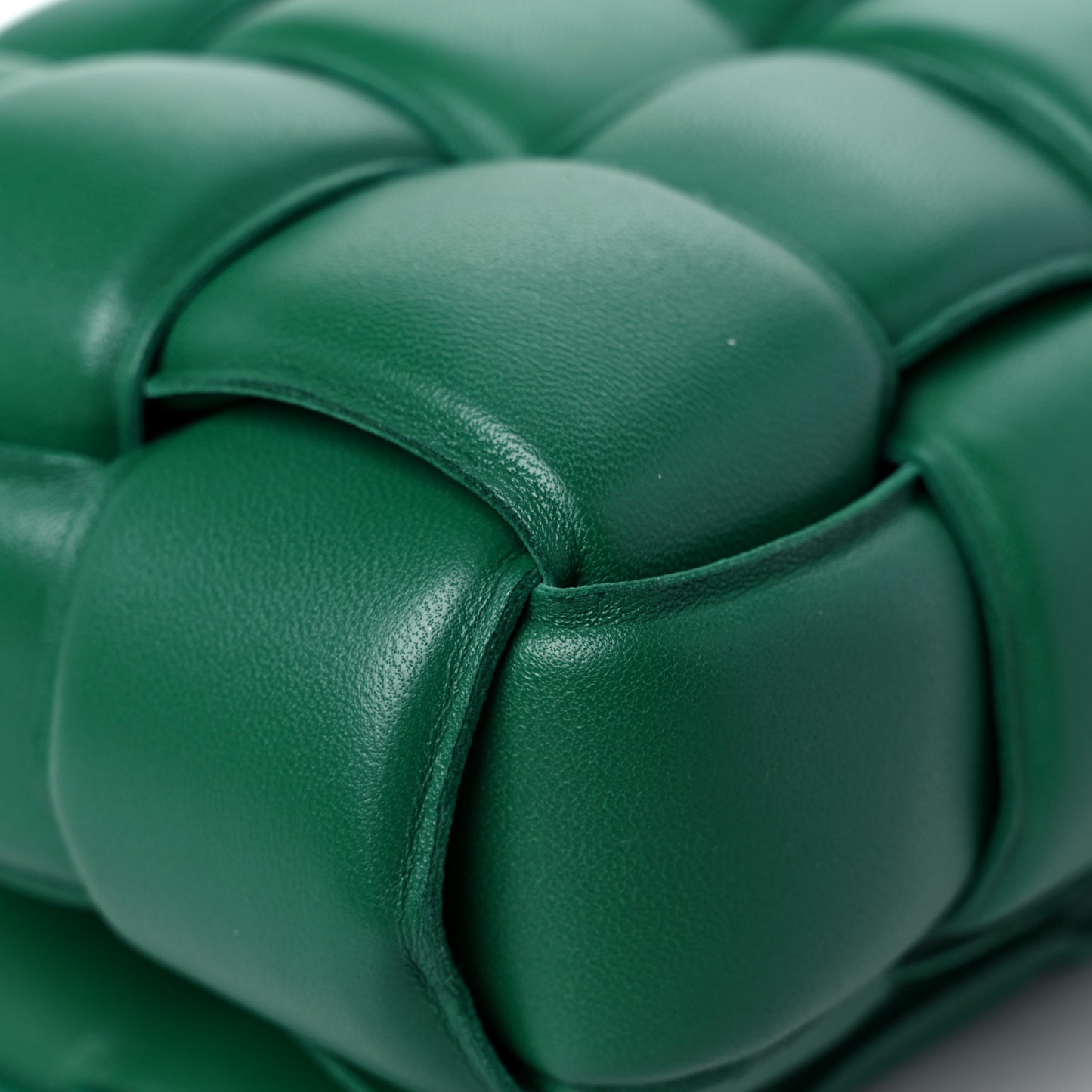 Nappa Maxi Intreccio Padded Cassette Crossbody Bag Racing Green