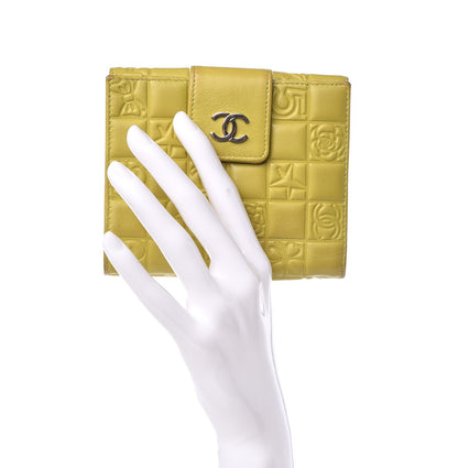 Chanel Lambskin Precious Symbols French Flap Wallet Light Green 2 of 14