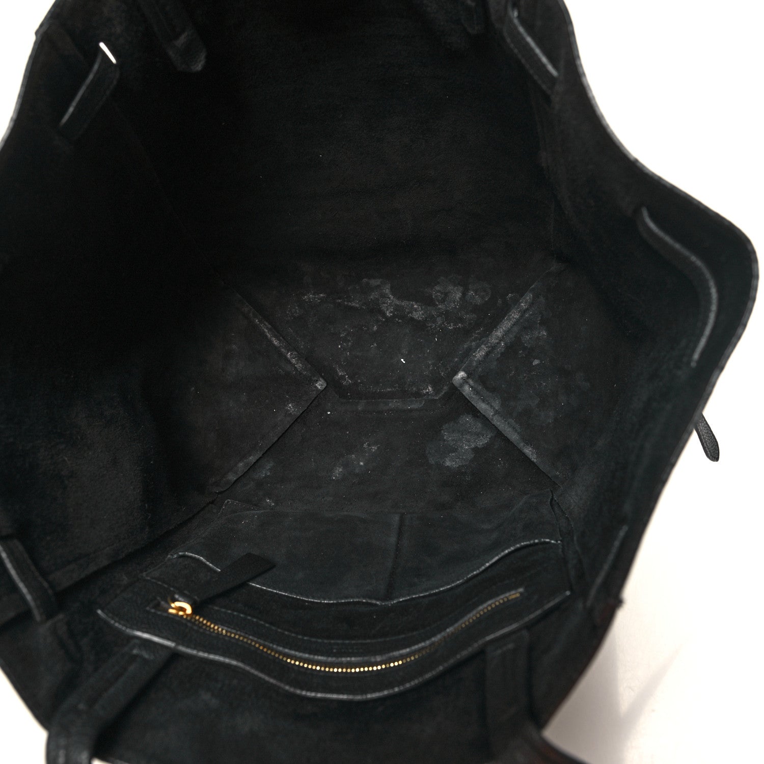 Celine Soft Grained Calfskin Small Belt Cabas Phantom Black 5 of 14