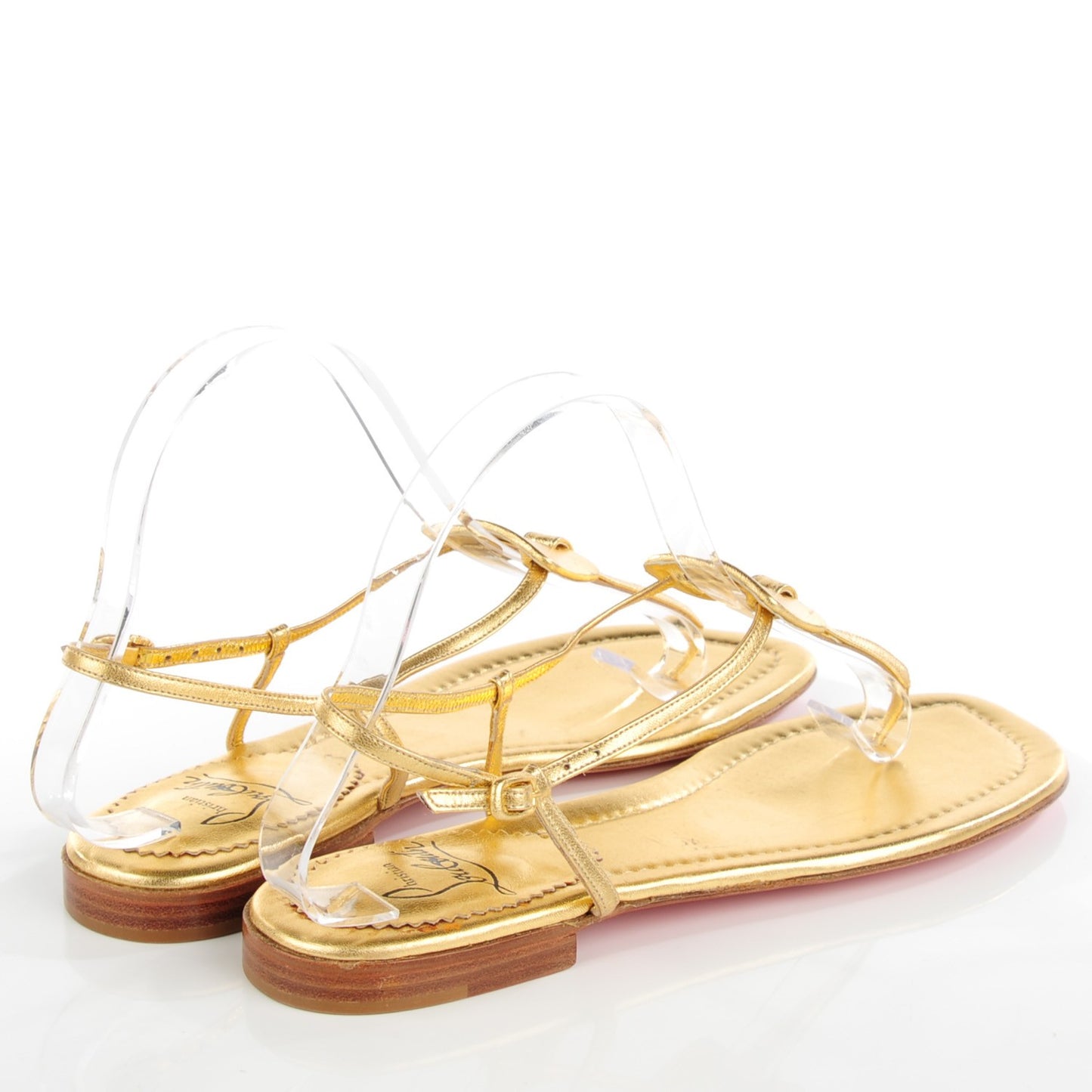 Metallic Flat Sandals 38.5 Gold