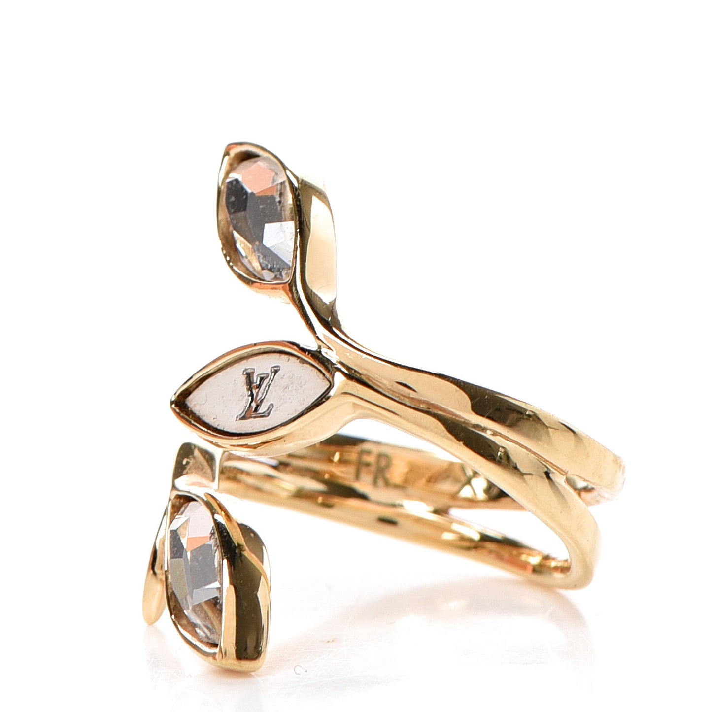 Crystal Wish Bone Ring XS Gold