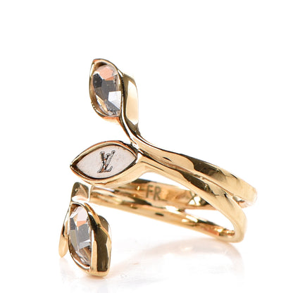 Louis Vuitton Crystal Wish Bone Ring XS Gold 2 of 5