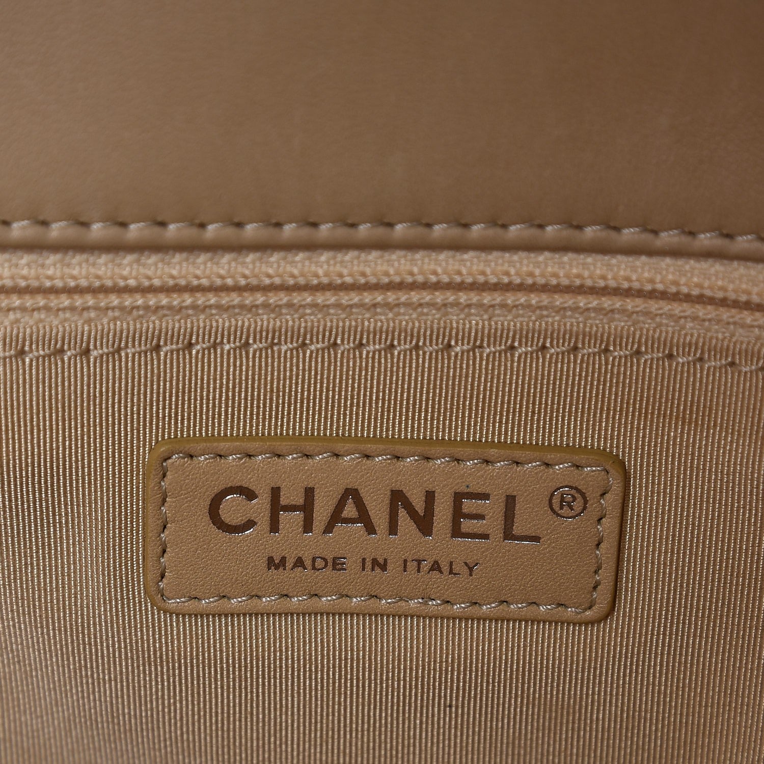 Chanel Lambskin Quilted Large Boy Flap Light Beige Dark Beige 6 of 9