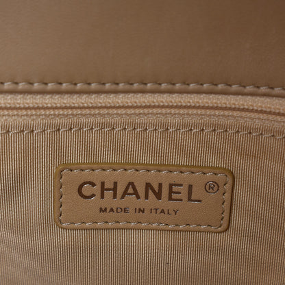 Chanel Lambskin Quilted Large Boy Flap Light Beige Dark Beige 6 of 9