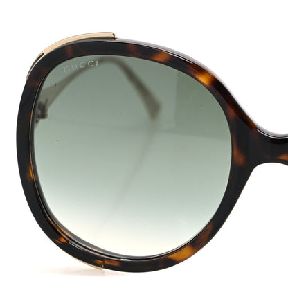 Gucci Acetate Round Frame Injected GG0226SK Sunglasses Tortoise 7 of 8