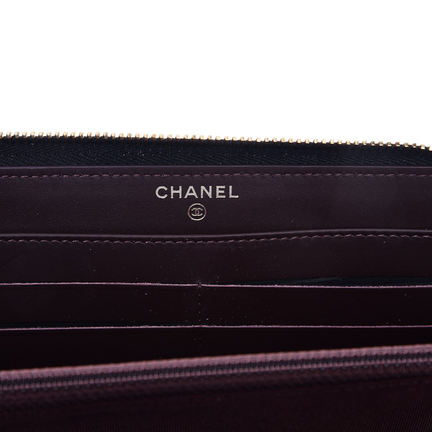 Chanel Caviar Quilted Large Gusset Zip Around Wallet Black 6 of 8