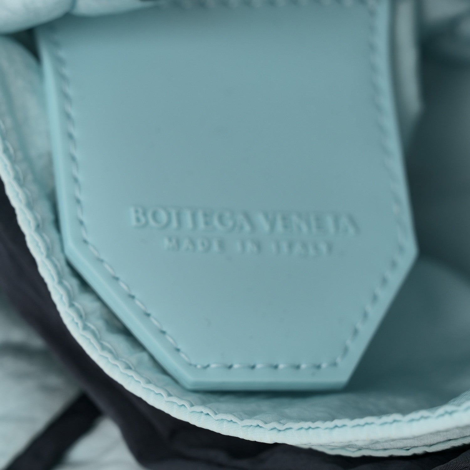 Bottega Veneta Nylon Intrecciato Padded Tech Mini Cassette Belt Bag Deep Blue Pale Blue 6 of 13