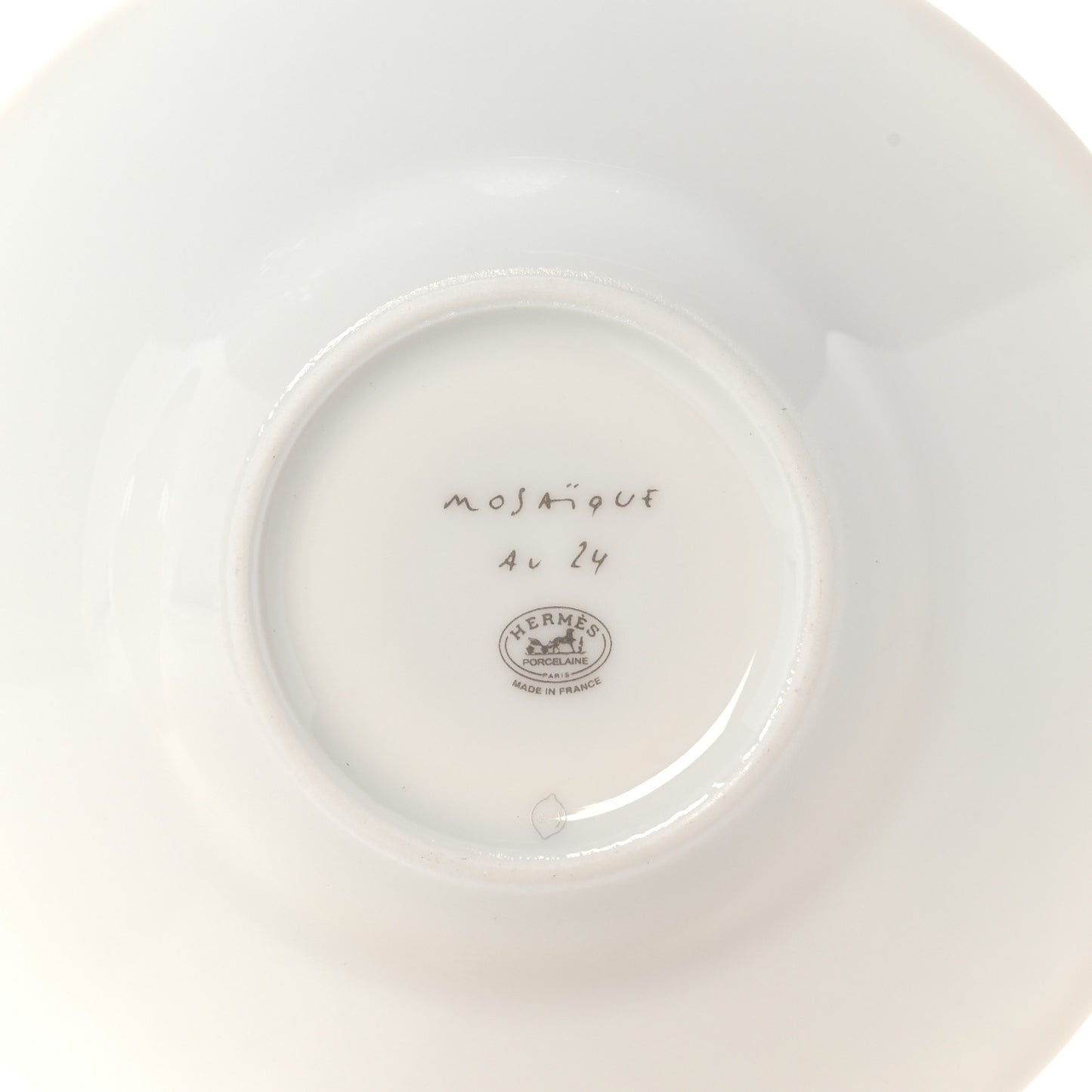 Porcelain Mosaique Au 24 Gold Coffee Cup and Saucer Set of 2