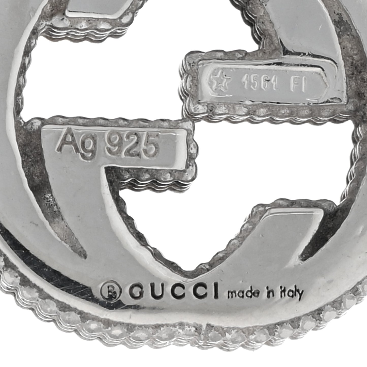 Sterling Silver Interlocking GG Stud Earrings