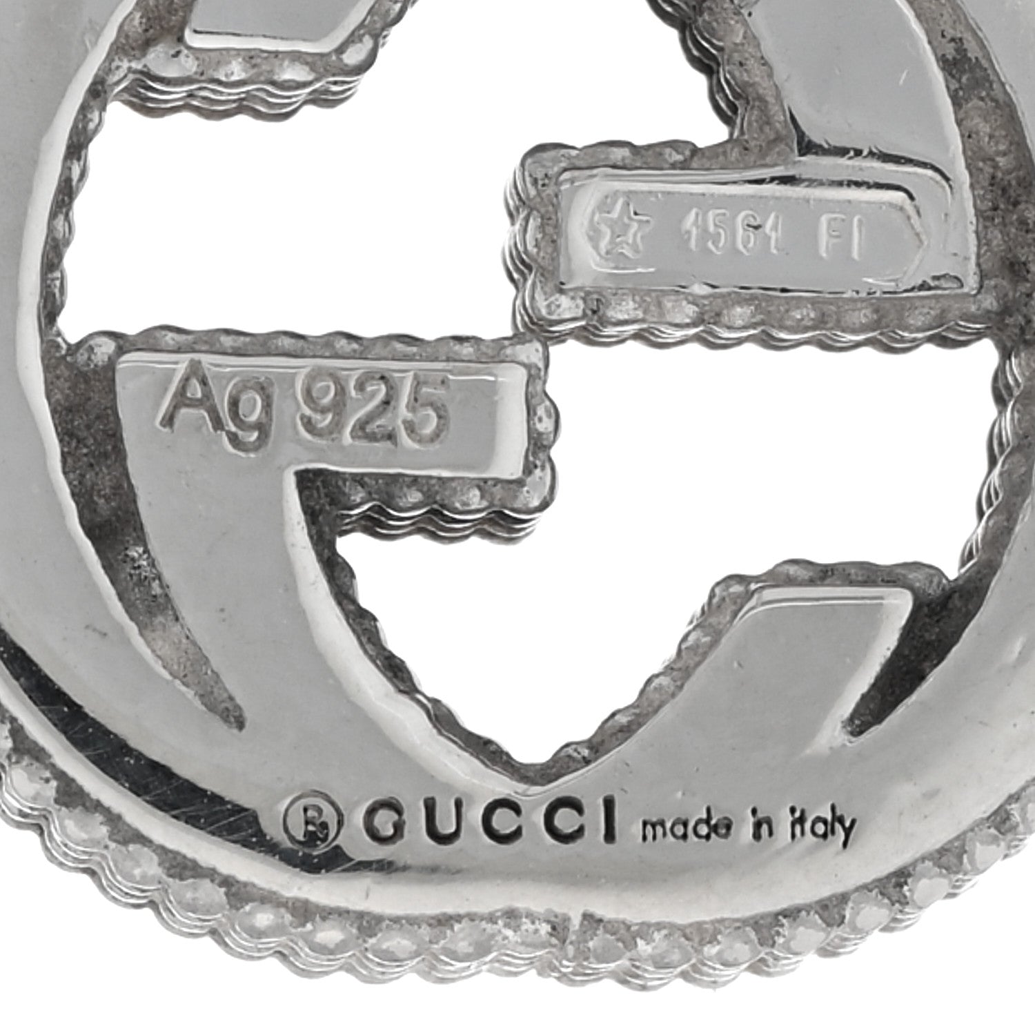 Gucci Sterling Silver Interlocking GG Stud Earrings 4 of 4