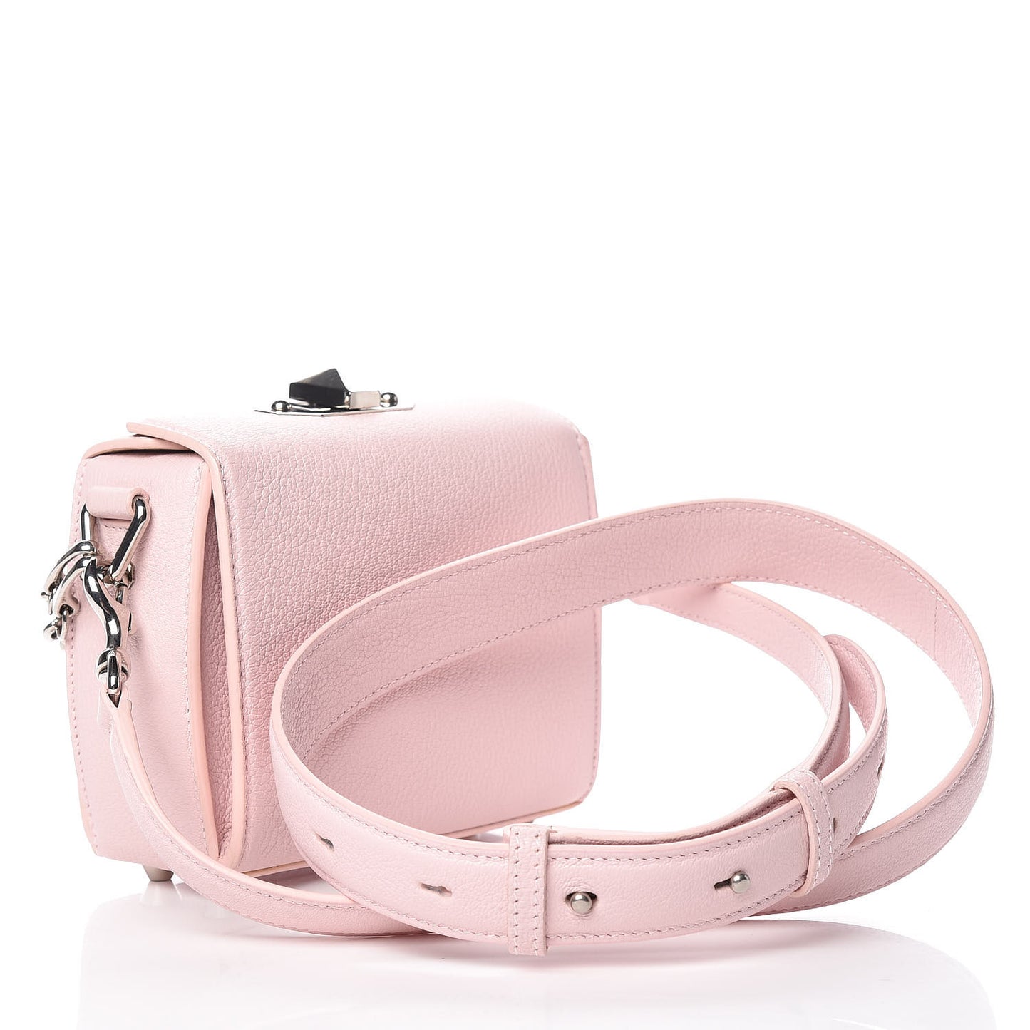 Calfskin Box Shoulder Bag 16 Baby Pink