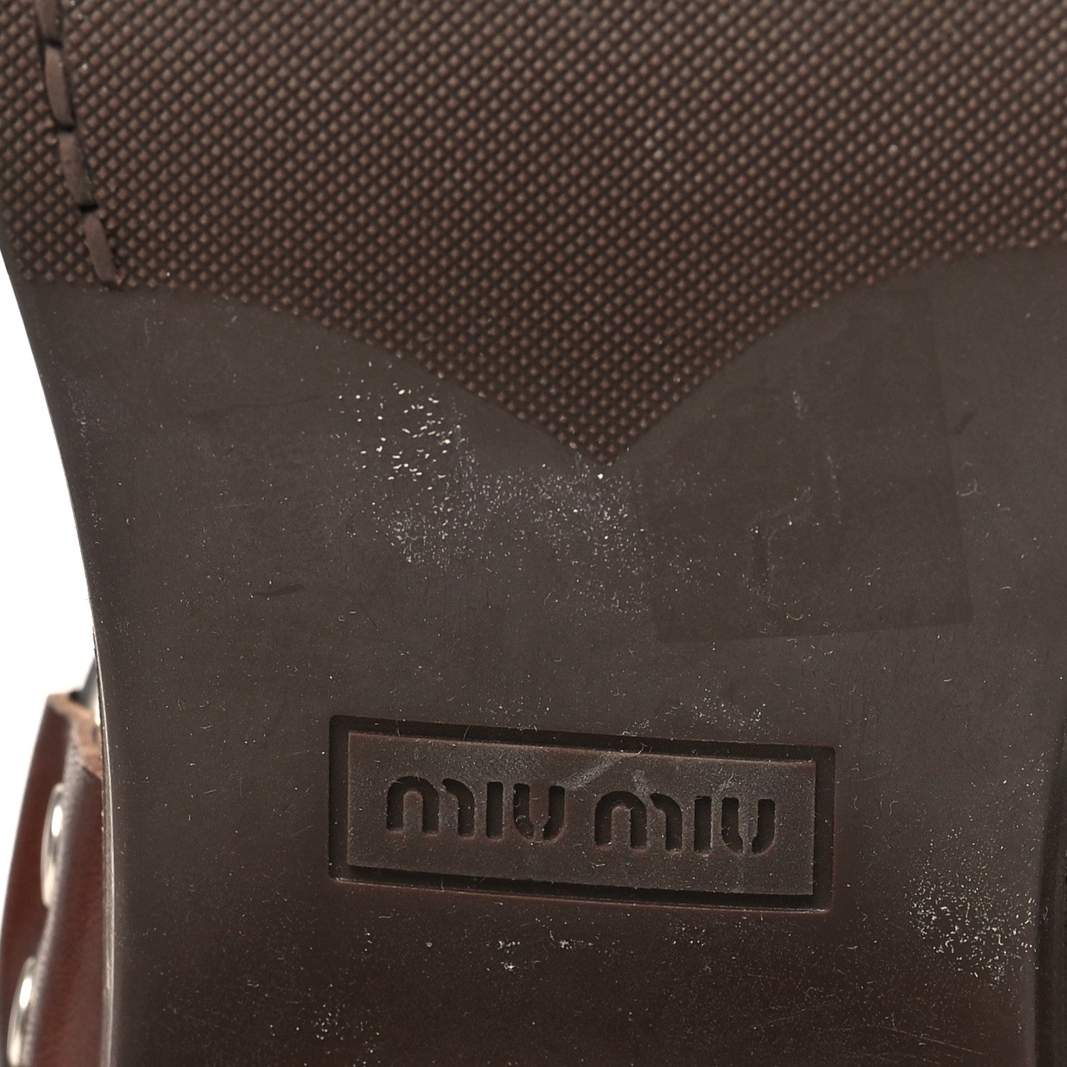 Miu Miu Calfskin Harness Boots 37 Sienna 7 of 12