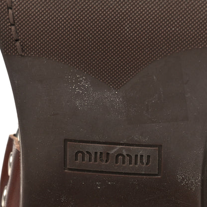 Miu Miu Calfskin Harness Boots 37 Sienna 7 of 12