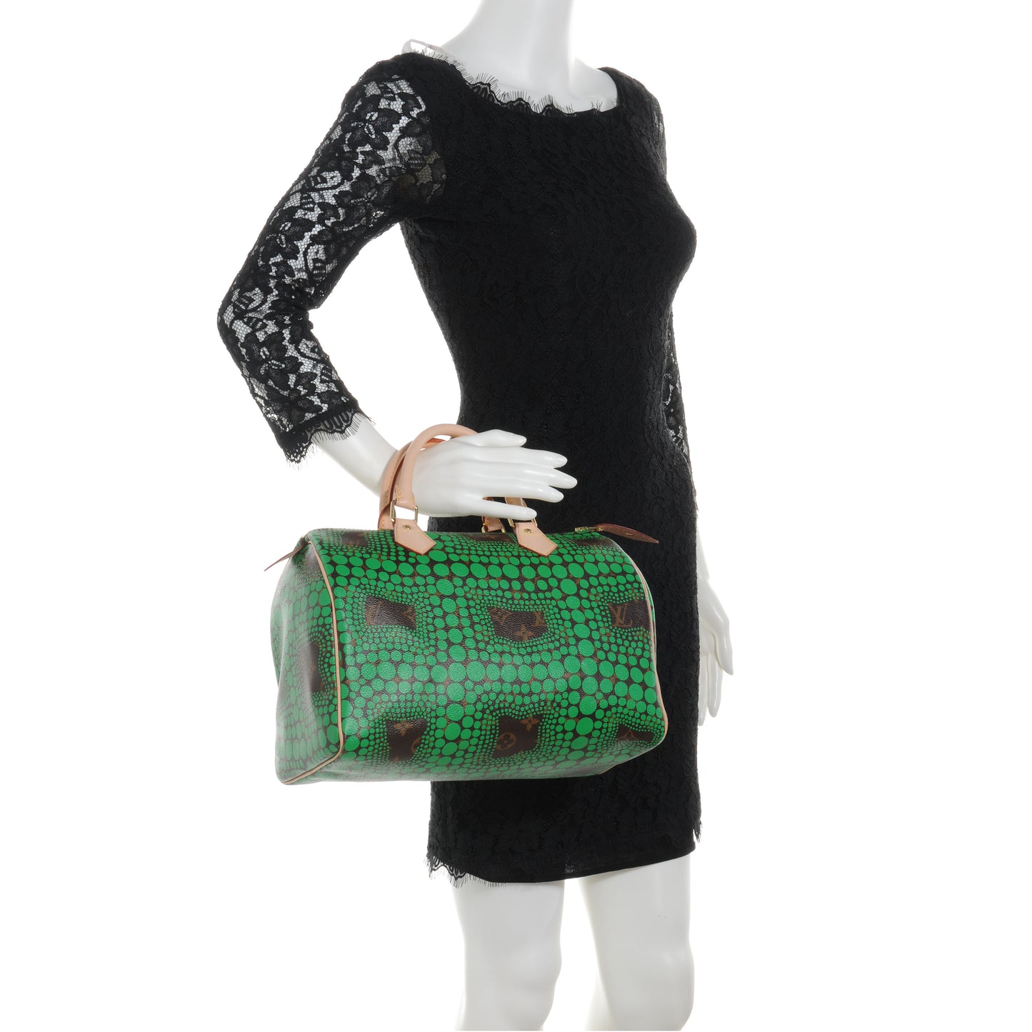 Monogram Kusama Town Speedy 30 Green
