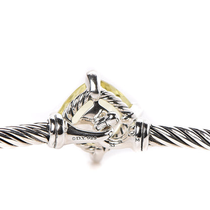 David Yurman Sterling Silver Lemon Citrine Diamond 9mm Chatelaine Bracelet 4 of 5