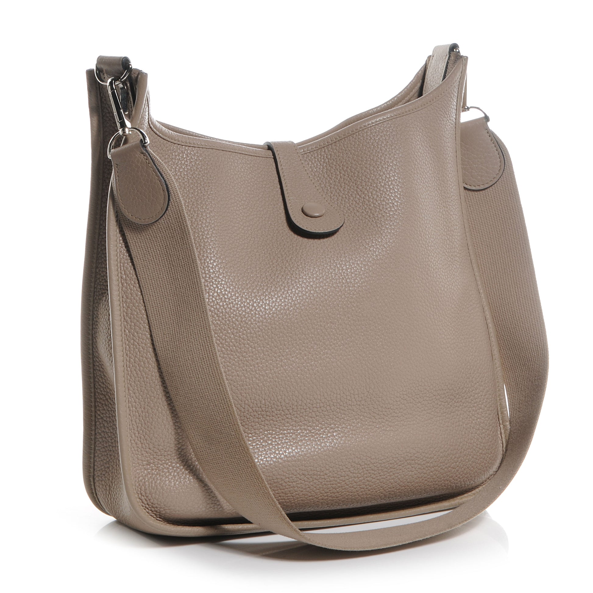 Hermes Taurillon Clemence Evelyne GM Gris Tourterelle 3 of 7