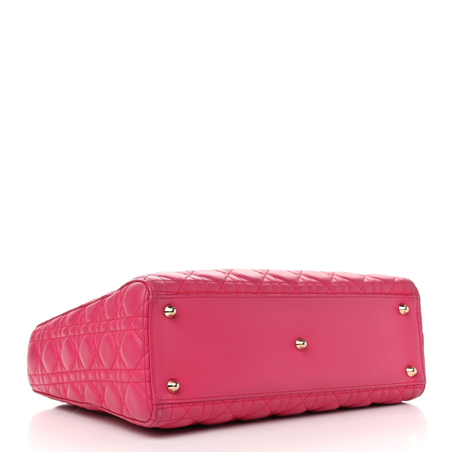 Christian Dior Lambskin Cannage Large Lady Dior Fuchsia 4 of 15