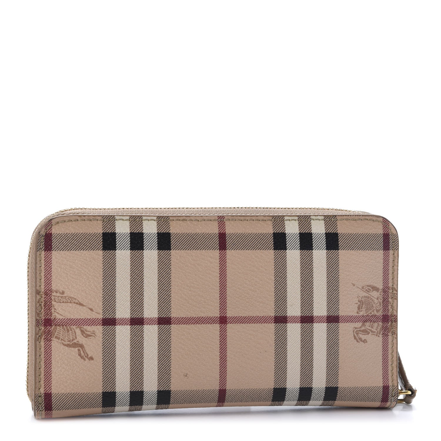 Burberry Haymarket Check Large Ziggy Zip Around Wallet Dusty Pink 3 of 10