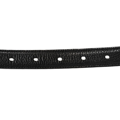 Saint Laurent Calfskin Monogram Narrow Square Buckle Belt 75 30 Black 3 of 6
