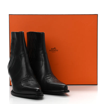 Hermes Calfskin Womens Vegas Ankle Boot 38 Black 11 of 11
