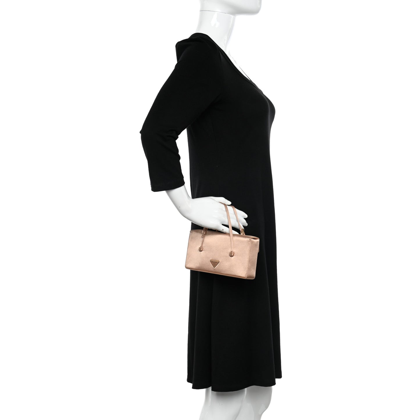 Satin Raso Top Handle Bag Cammeo