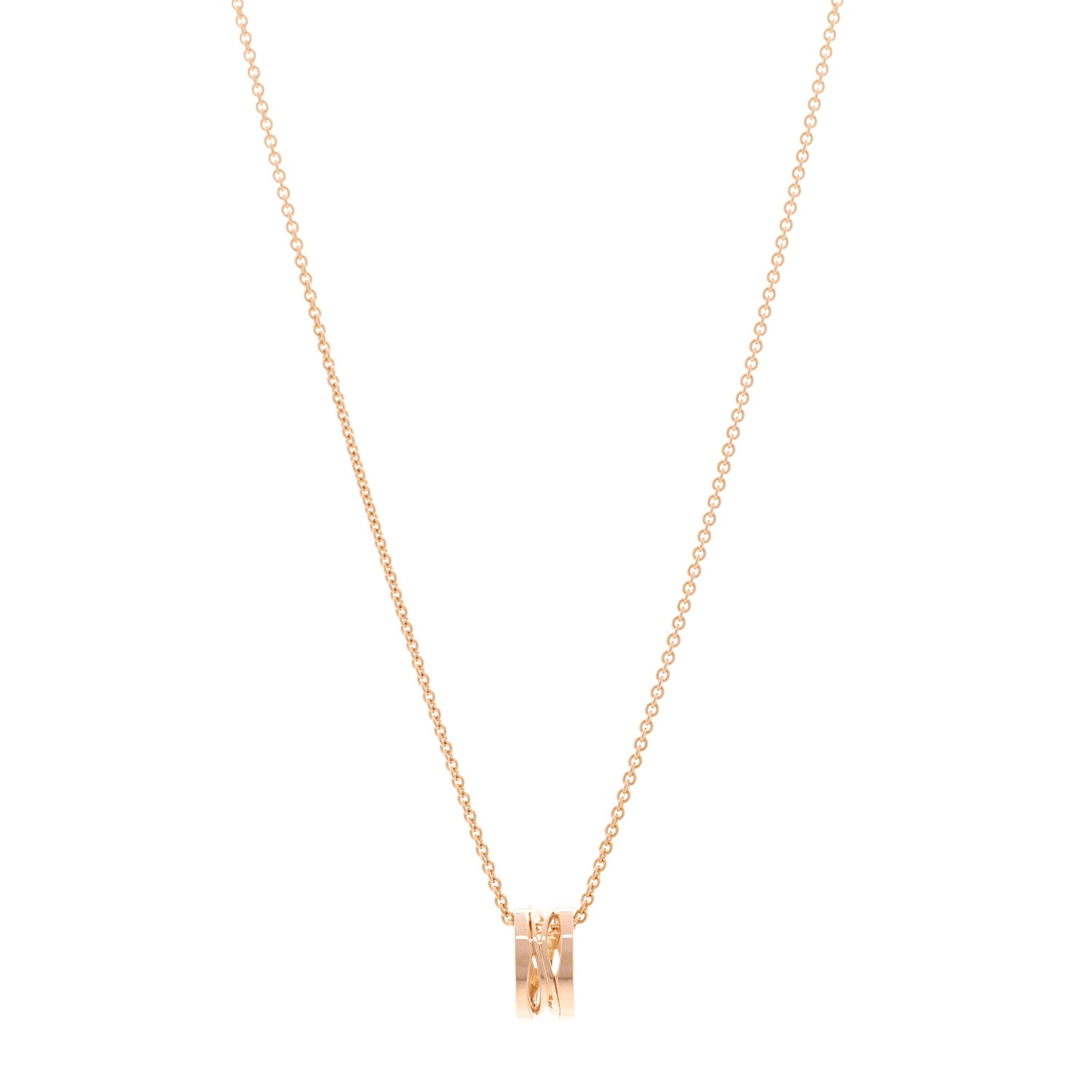 Bulgari 18K Rose Gold B.Zero1 Open Legends Pendant Necklace 1 of 5