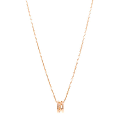 Bulgari 18K Rose Gold B.Zero1 Open Legends Pendant Necklace 1 of 5