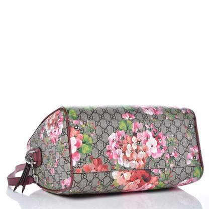 Gucci GG Supreme Monogram Blooms Medium Boston Beige Multicolor Dry Rose 4 of 7