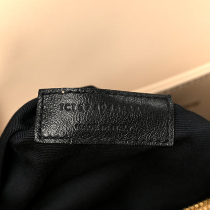 Saint Laurent Calfskin Y Quilted Monogram Medium Loulou Chain Satchel Dark Beige 8 of 11
