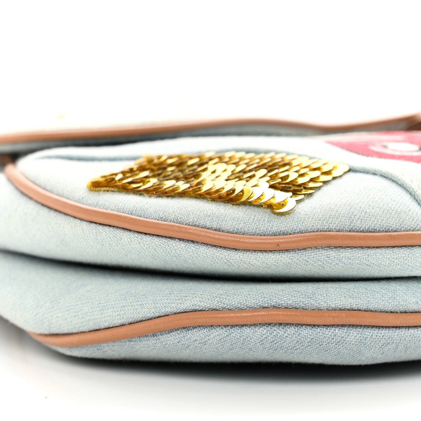 Denim Miss Diorella Saddle Bag Light Blue