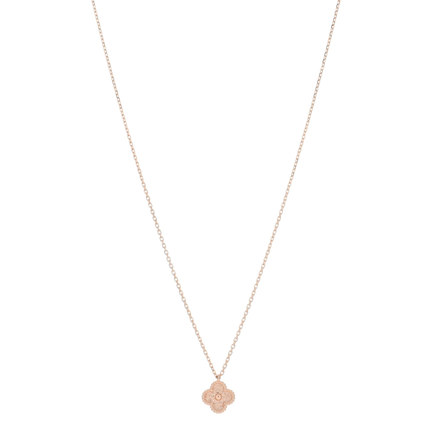 18K Rose Gold Sweet Alhambra Pendant Necklace