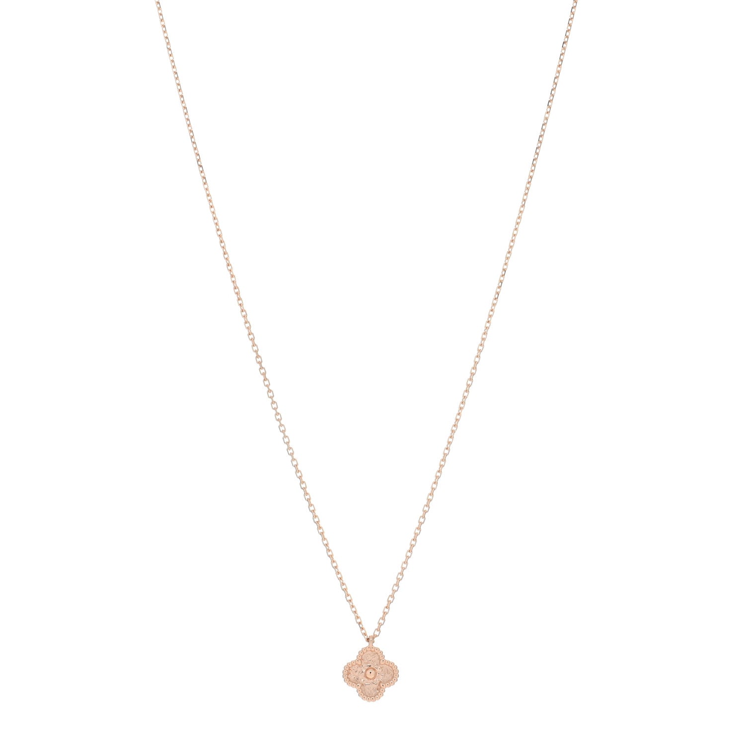 Van Cleef & Arpels 18K Rose Gold Sweet Alhambra Pendant Necklace 1 of 5