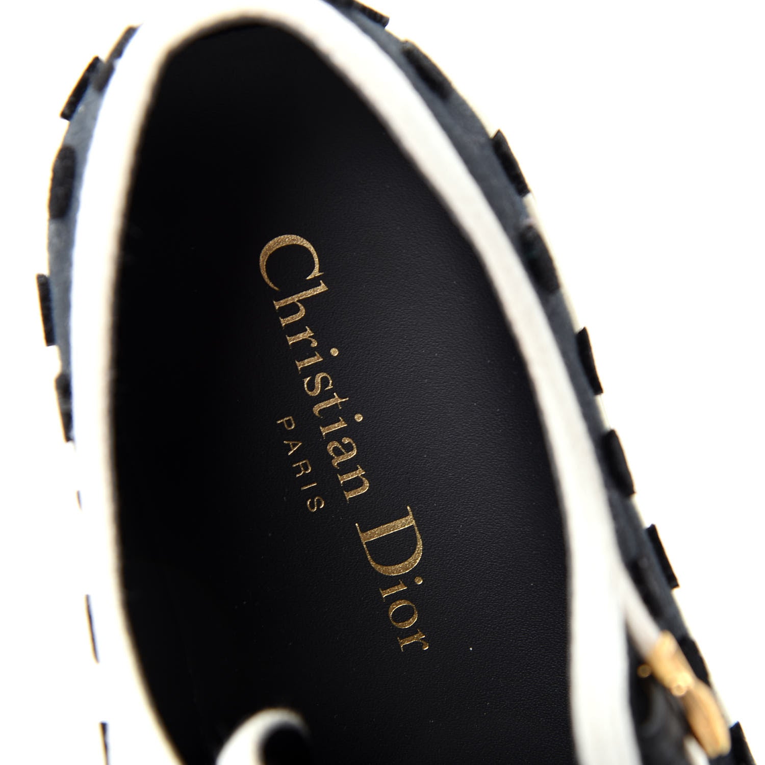 Christian Dior Canvas Dot Walk'N'Dior Low Top Sneakers 37.5 Black 8 of 10