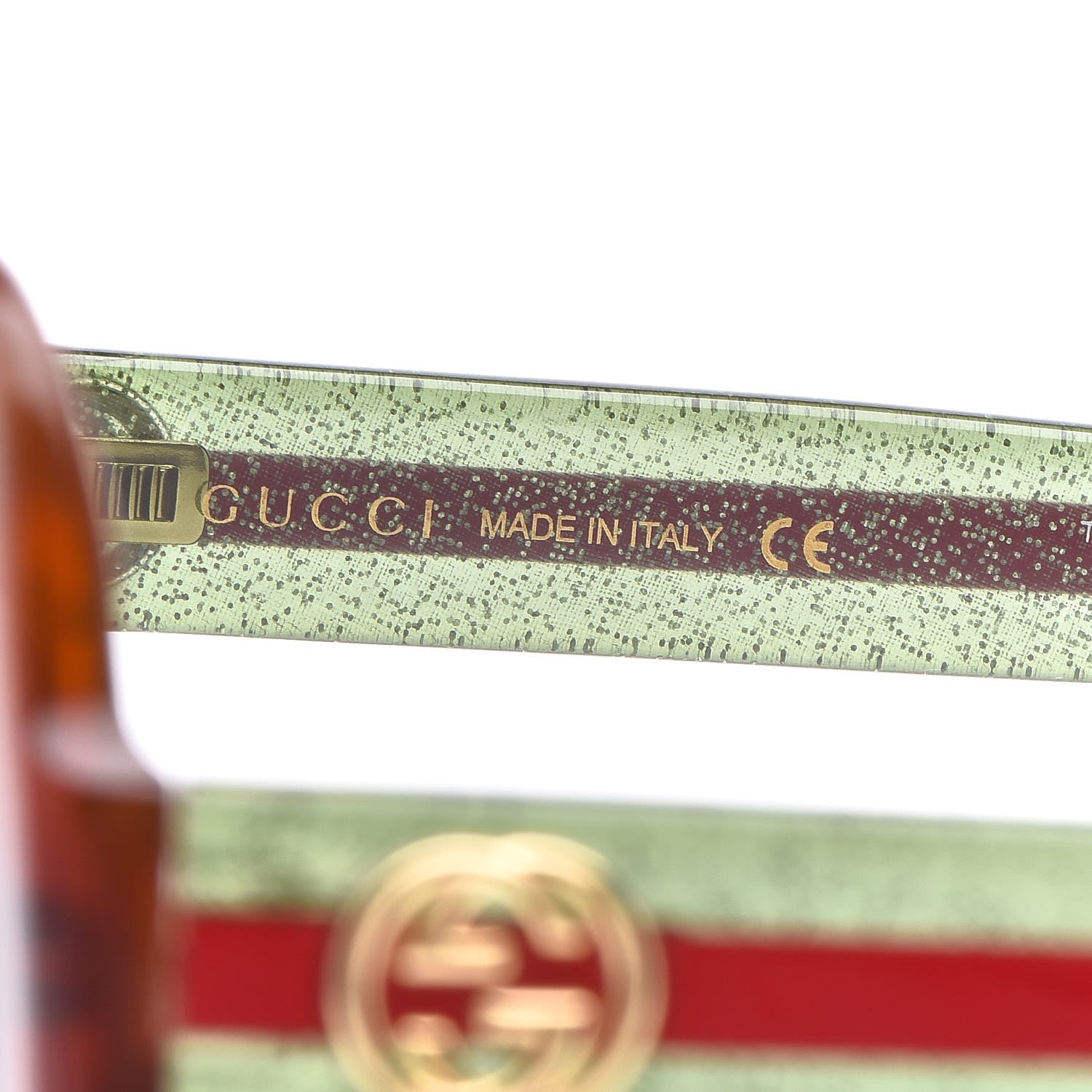 Gucci Oversize Square Web GG 0036S Sunglasses Tortoise 7 of 8