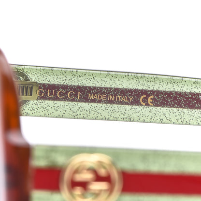 Gucci Oversize Square Web GG 0036S Sunglasses Tortoise 7 of 8