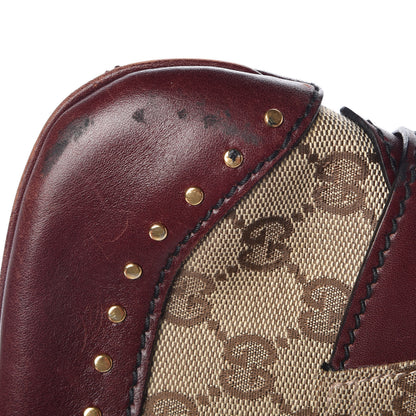 Gucci Monogram Studded Large Horsebit Clutch Bordeaux 10 of 11