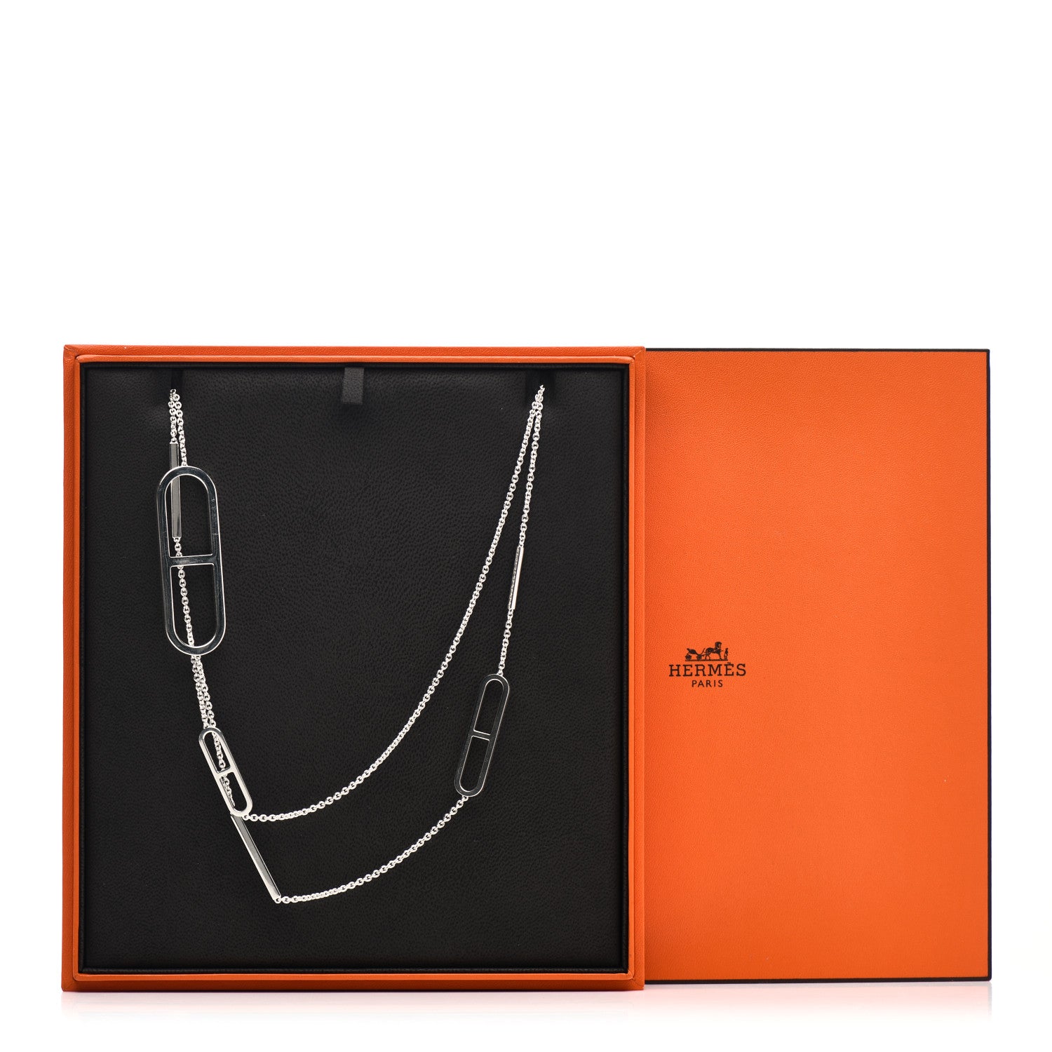 Hermes Sterling Silver Ever Chaine d'Ancre Long Necklace 120 5 of 5