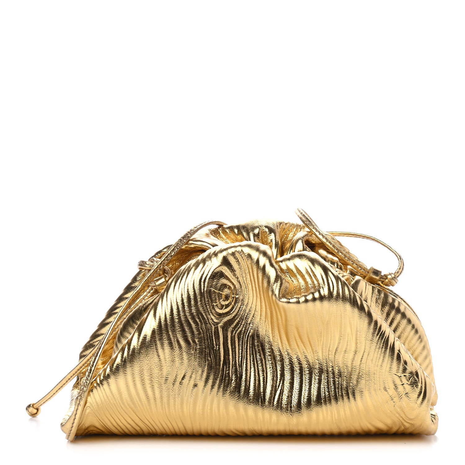 Bottega Veneta Metallic Bark Calfskin The Mini Pouch Gold 1 of 4