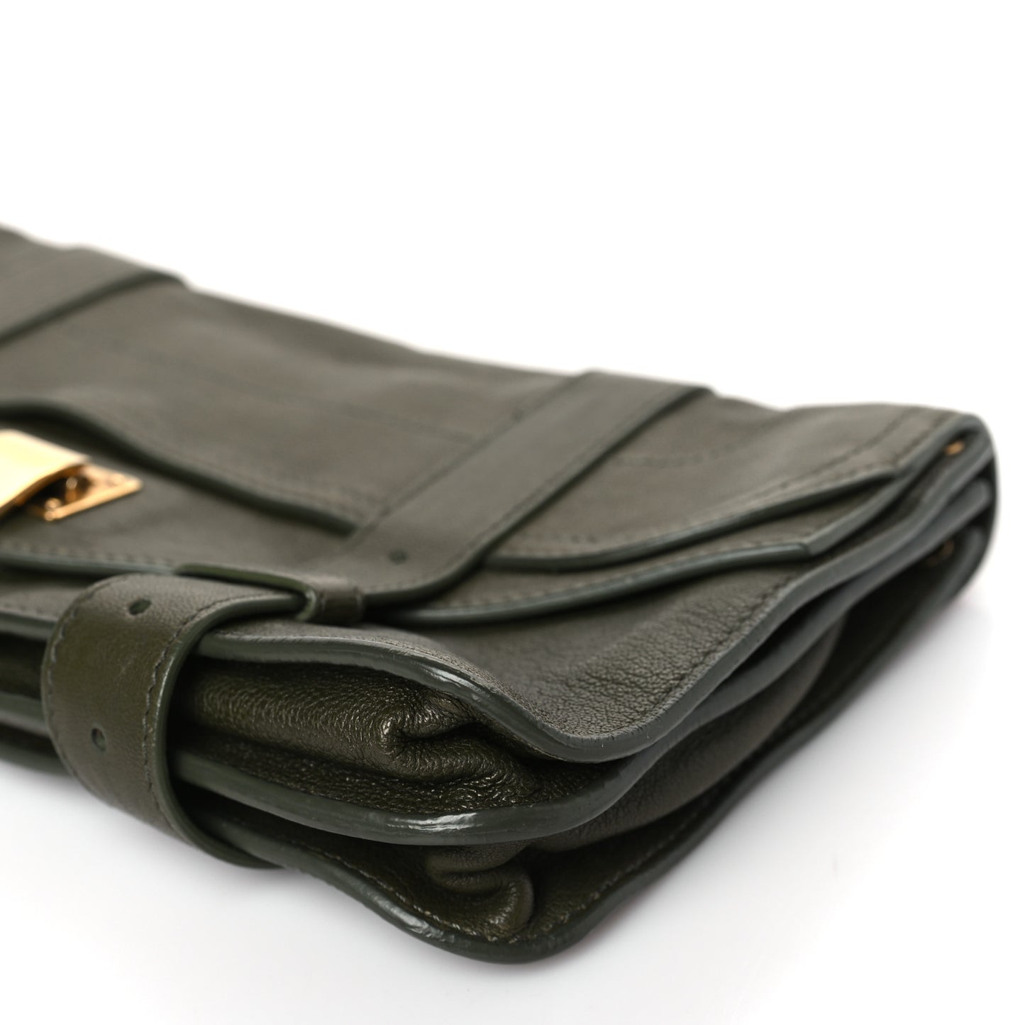 Lambskin PS1 Pochette Clutch Military