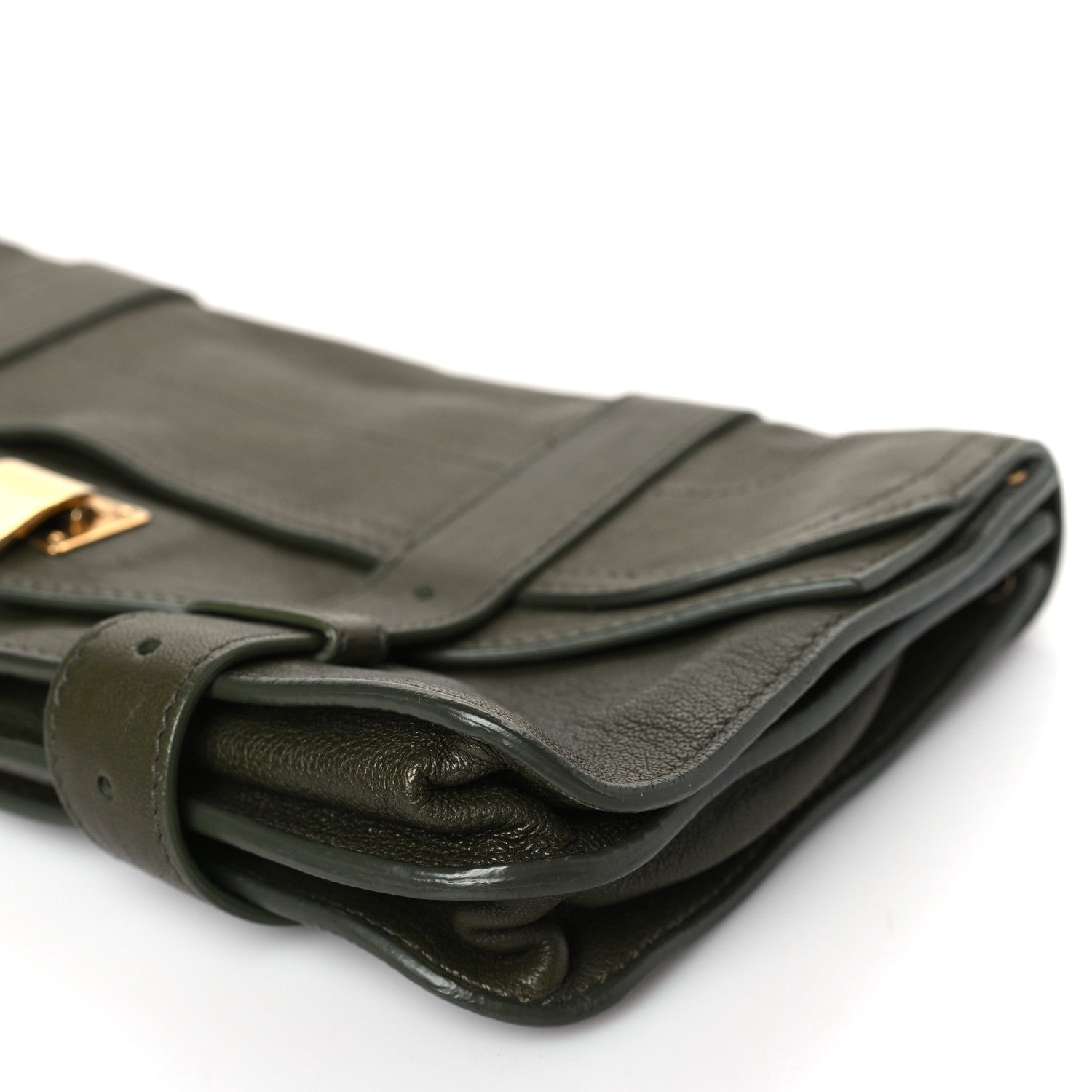 Proenza Schouler Lambskin PS1 Pochette Clutch Military 8 of 8
